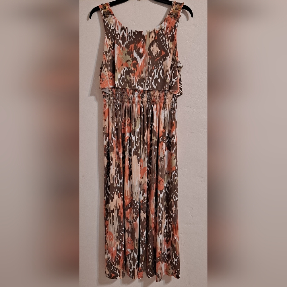 Ruby Rd. Sleeveless Abstract Print Maxi Dress Run… - image 2